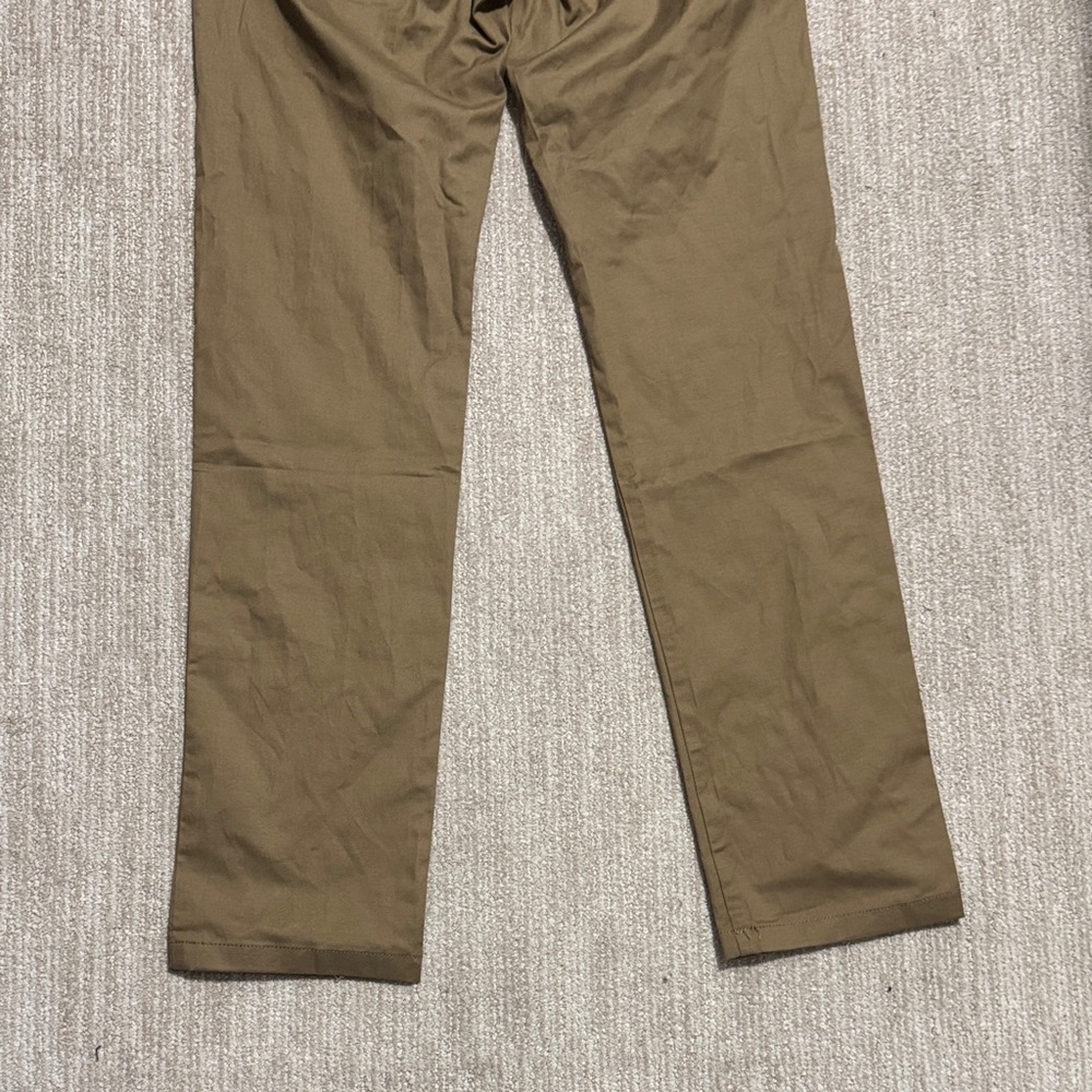 Baubax Mens 30x32 Slim Brown Bamboo Cotton Chino Pants Trousers Casual - Picture 7 of 10